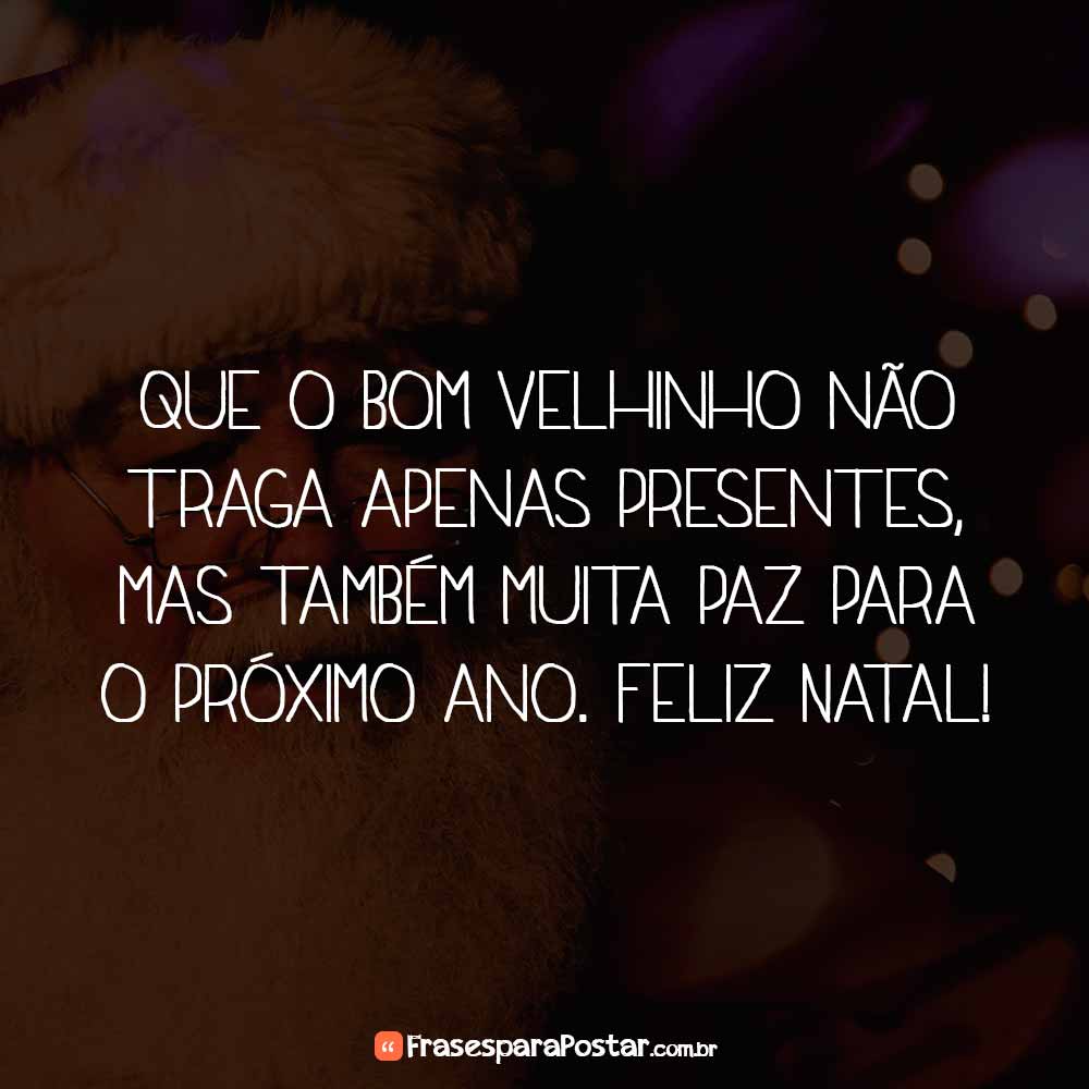 Que o bom velhinho não traga apenas presentes