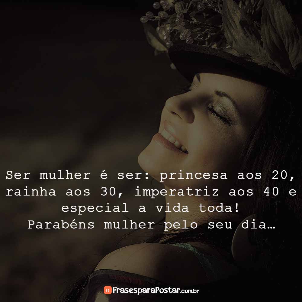 Parabéns mulher pelo seu dia.